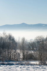 landscapes in winter time, poland landscape, Śnieżka, Karkonosze, wintertime,  winter photos, 
walk in winter