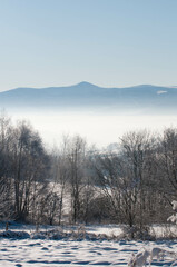 landscapes in winter time, poland landscape, Śnieżka, Karkonosze, wintertime,  winter photos, 
walk in winter