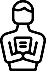 Study class icon outline vector. Seminar success. Lesson distance