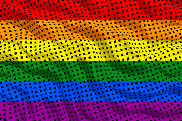 National Flag of Gay Pride. Background  with flag of Gay Pride