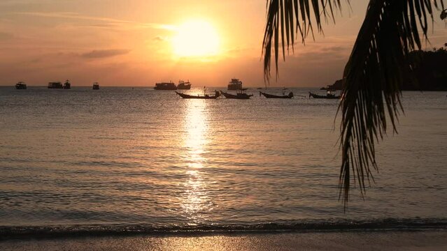 Sunset on the beach, Thailand