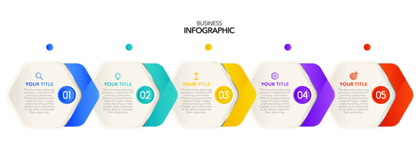 Business Infographic , process options  steps , colorful vector infographic template.stock vector illustration