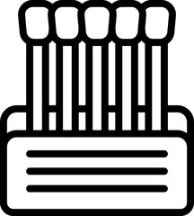 Clean sterile icon outline vector. Wood ear. Makeup stick