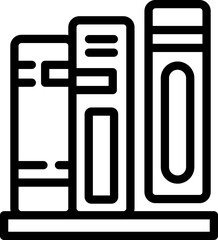 Book stand icon outline vector. Study safety. New safe