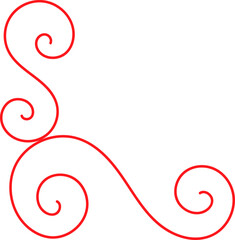 Frame with curls design flat icon