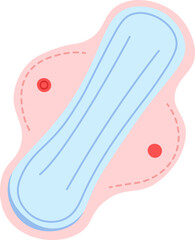 Reusable menstruation pod flat icon Female hygiene