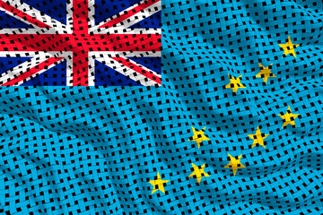 National flag of Tuvalu. Background  with flag of Tuvalu