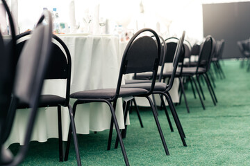 Banquet hall of a modern restaurant before the celebration