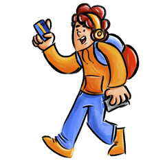 illustration of a person with a gun