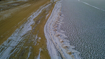 Penza Sur reservoir in winter