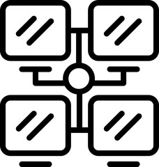 Gamer network icon outline vector. Digital device. Control app