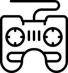 Joystick icon outline vector. Online game. Phone digital