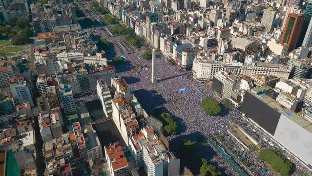 Argentina Winner Soccer World Champion Fans Celebration Obelisco