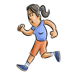 running woman illustration