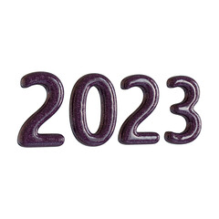 Number 2023 new year 3d render