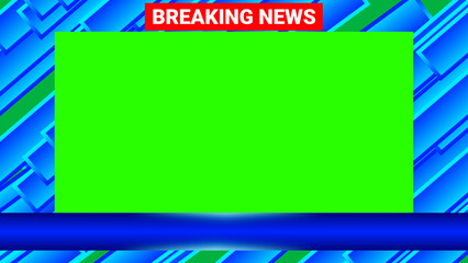 breaking news background with green screen
