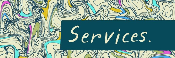 Services Texture Circular Random Colorful Text
