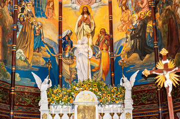 Interior of the Sanctuary of St. Joseph. City of Belo Horizonte. Minas Gerais state. Brazil....