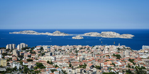 The fortress of If in the bay near the city of Marseille