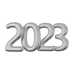 Number 2023 new year 3d render