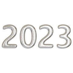 Number 2023 new year 3d render