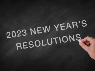 New year resolution, happy new year eve, new year greetings and 2023 background