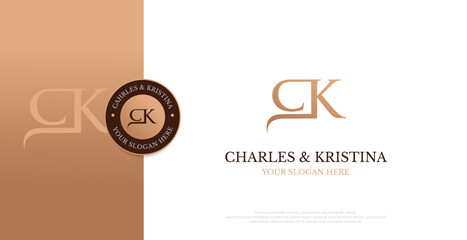 Initial CK Logo Design Vector