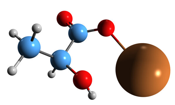 Sodium lactate chemical structure skeletal formula