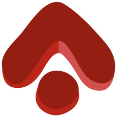 up chevron flat icon