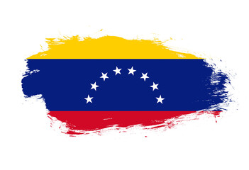 Flag of venezuela on white stroke brush background