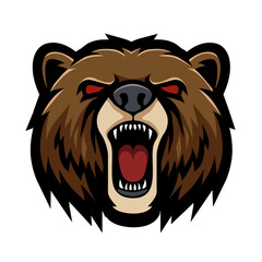 Bear head sports logo mascot