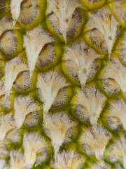 Pineapple skin that is still green