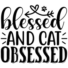 Cat SVG T shirt Design Template