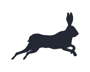 rabbit animal black silhouette