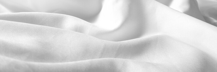 Curtain white wave and soft shadow. abstract backround on isolated.