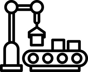  Conveyor Machine Vector Icon
