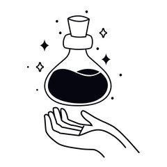hand with esoteric potion