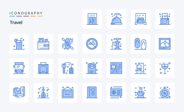 25 Travel Blue icon pack