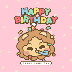 HAPPY BIRTHDAY CUTE KAWAII ANIMALS