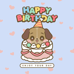 HAPPY BIRTHDAY CUTE KAWAII ANIMALS