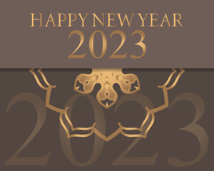 2023 Happy new year background design. greeting card, banner, poster. vector illustration. excellent design.