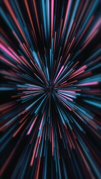 colorful light trails with motion blur background effect  4k animation Vertical Video