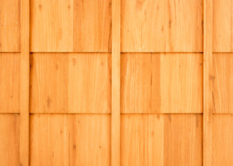 Wooden plank background arranged horizontally overlapped, pine board wall structure