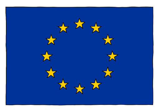 recommend clip art: hand drawn flag of the European Union EU