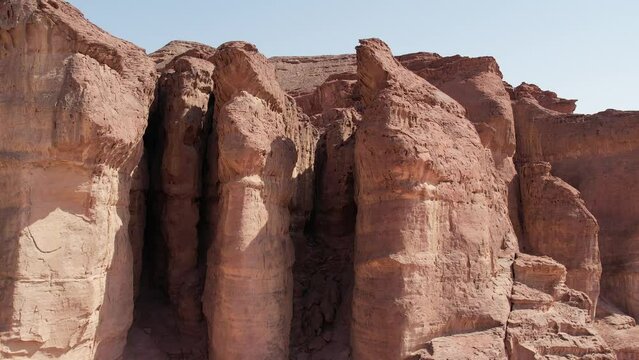 King Solomon's Pillars in Timna Valley national park, Israel. 