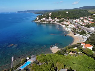 Foto op Canvas aerial view of the Tuscan coast in Castiglioncello © Daniele