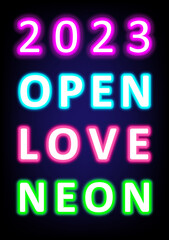 Multiple letters and numbers
is a multicolored neon glowing bright layer,
vector,illustrator,blue gradient background