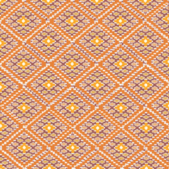 African Ikat paisley embroidery and mix Thai knitted embroidery.geometric ethnic oriental seamless pattern traditional ,