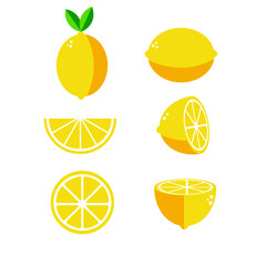 fresh lemons , vector and illustrations