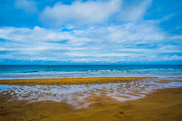 Beach and ocean. Atlantic coast of Spain.